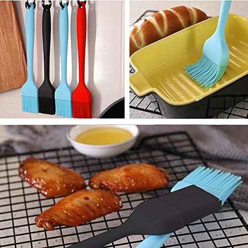 Silicone Basting Brush Set of Two Heat Resistant Long Handle Pastry