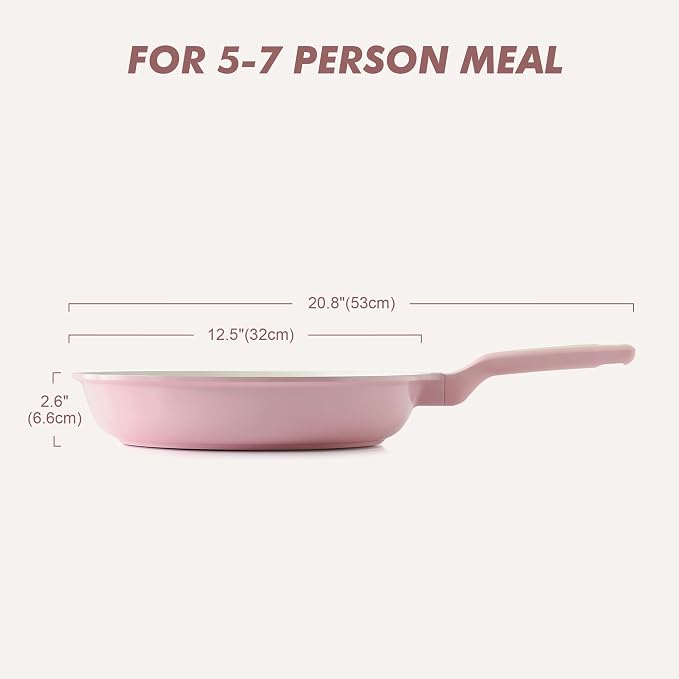 SENSARTE Nonstick Ceramic Frying Pan 12.5-Inch, Healthy Non Toxic Skillet - Image 8
