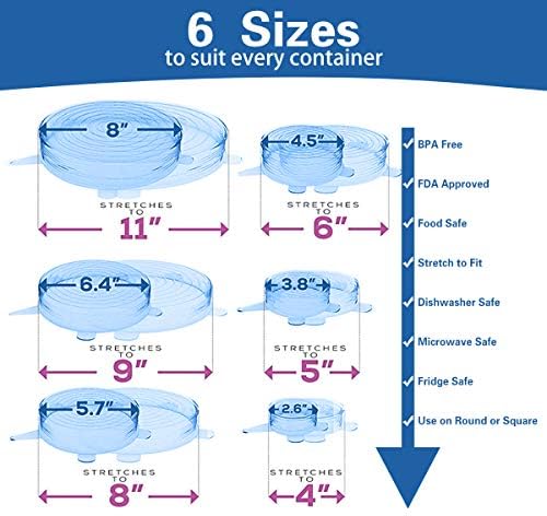 Silicone Stretch Lids, Durable & Eco-Friendly Elastic Lids