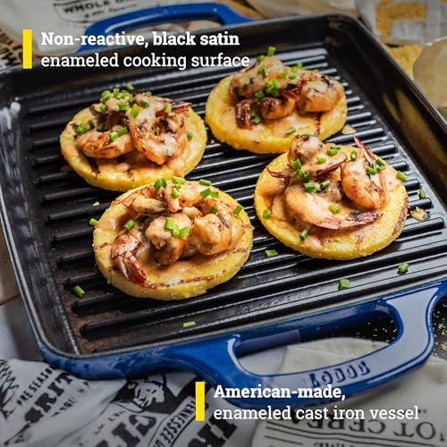 Lodge USA Enamel 11 Inch Grill Pan, Smooth Sailing