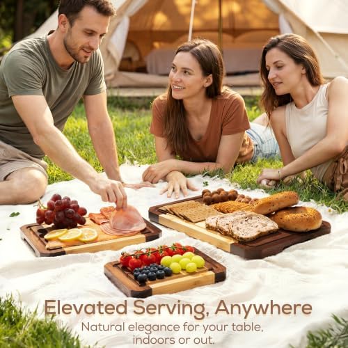 laboos Walnut Bamboo Cutting Board Set of 3 – Wood Cutting Boards for