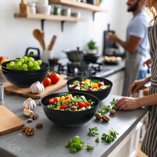 Greentainer Unbreakable Large Salad Bowls, 76 oz Plastic Serving Bowl