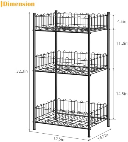 OYEAL Water Bottle Holder Rack 3 Tier Soda Drink Organizer Vertical