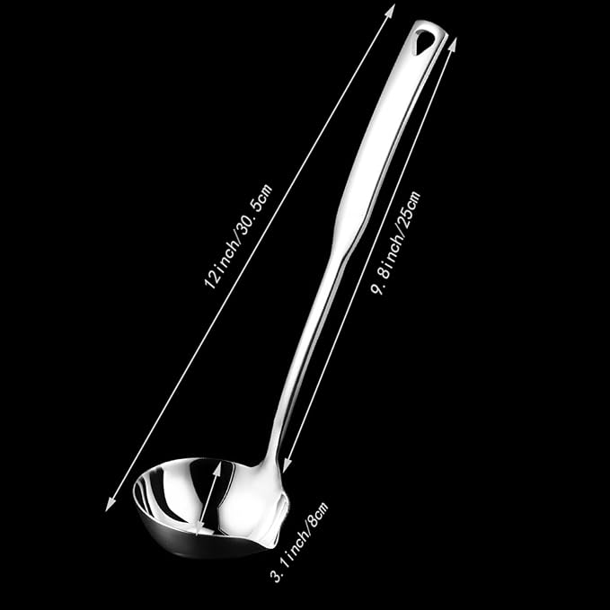 Soup Ladle 304 Stainless Steel Heavy Ladle - Image 7