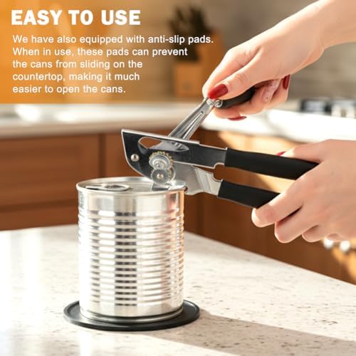 Heavy‐Duty Manual Can Opener with Smooth Edge, Hand Crank Bottle