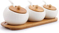 Porcelain Condiment Jar Spice Container by LuckyGoddness