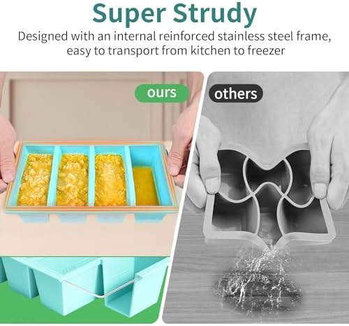 Silicone Freezer Tray for Sauce Cube: GGOW Silicone Freezing Tray for
