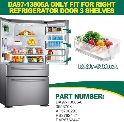 DA97-13805A Refrigerator Door Bin Shelf Replacement, Compatible with