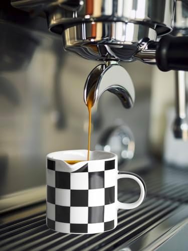 ABRUTY Espresso Cups, 5 OZ Ceramic Double Spouts Cups, Espresso Shot