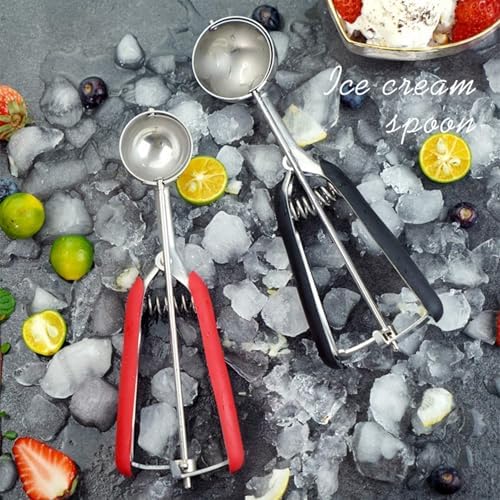 Ice Cream Scoop, 3Pcs Cookie Scoop Set, Stainless Steel Ice Cream