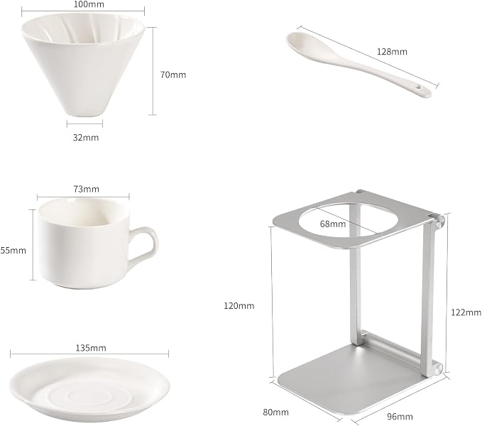 6-Piece Pour Over Coffee Maker Kit & Dripper Set - Image 5