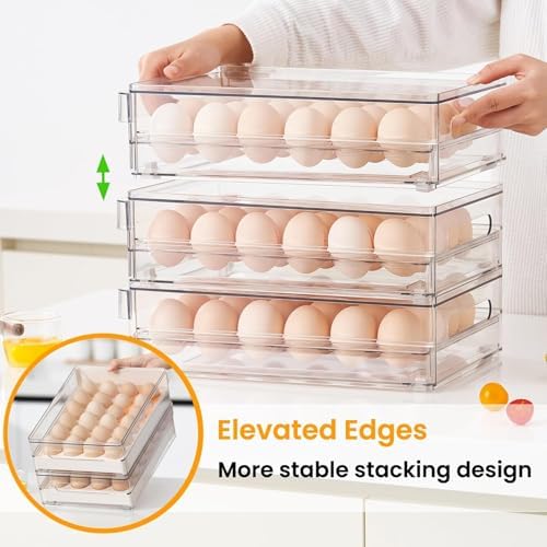 vacane 24 Capacity Egg Holder for Refrigerator, Egg Drawer for Fridge