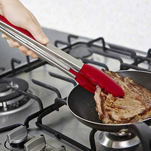 7" Mini Silicone Kitchen Tongs, 3 Pack