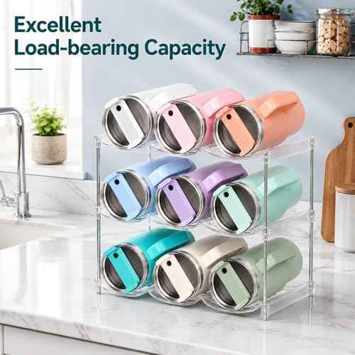 Stackable Water Bottle Organizer for Stanley 40 oz Tumbler, Large