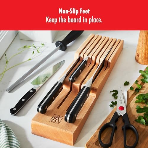 Zwilling 8-Slot In-Drawer Knife Block, Beechwood
