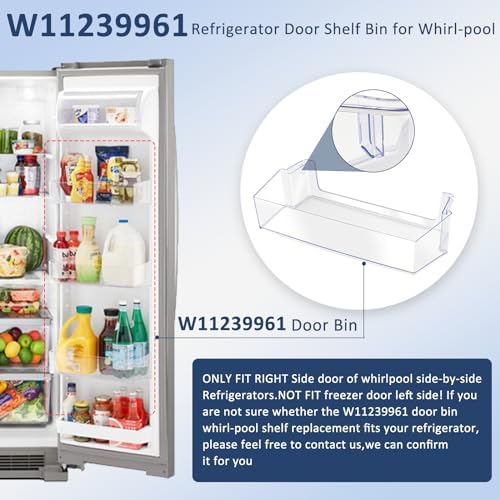 W11239961 W10900538 Door Shelf Bin with Additional Egg Tray