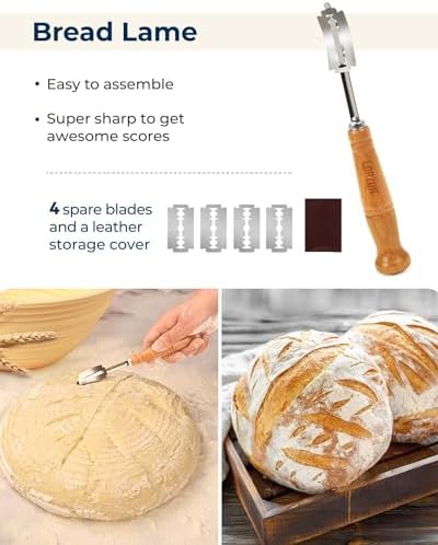 Silicone Banneton Proofing Basket Kit, Sourdough Baking Supplies