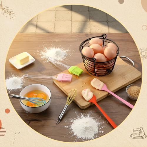 30 Pcs Mini Spatulas Set with Silicone Basting Pastry Brushes Mini