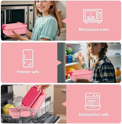 Large Bento Lunch Box Set for Adults Kids Women with 10.5oz Soup