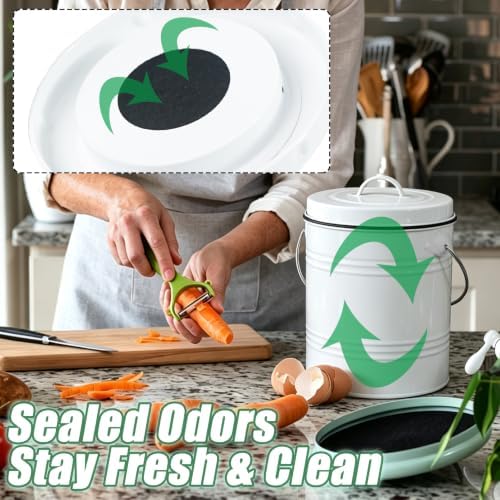DreamsEden White Kitchen Compost Scrap Collector