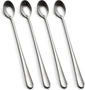 IQCWOOD Long Handle Ice Tea Spoons, 9-Inch Coffee Ice Cream Stainless Steel by IQCWOOD