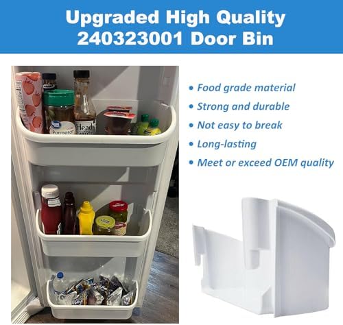 2 Pack 240323001 Refrigerator Door Bin Shelf Compatible with