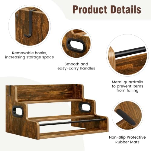 YOUDENOVA Coffee Syrup Organizer, 3-Tier Syrup Rack