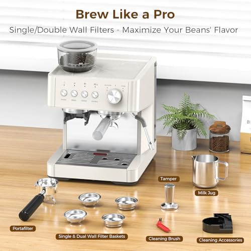 COWSAR 15 Bar Espresso Machine with Grinder