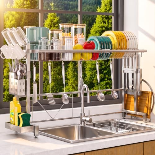 Over-the-Sink Expandable Dish Drying Rack