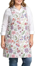 Plus Size Cross Back Apron for Women Canvas Adjustable with 2 Large