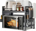 Extendable Microwave Oven Rack with 6 Hooks