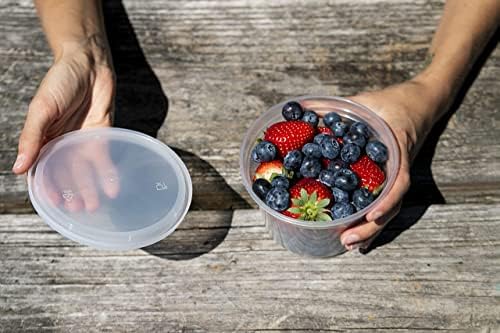 Deli Plastic Food Containers with Airtight Lids [50 Sets], Leakproof