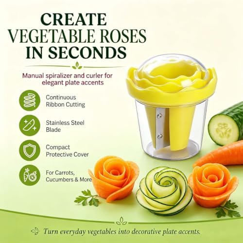 Manual Vegetable Spiralizer and Curler, 2pcs-Mix