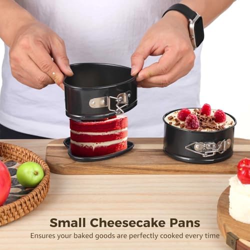 4 Inch Springform Pans, 8 Pcs Mini Springform Pans Set, Spring Form