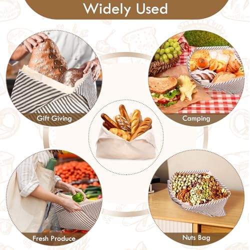 yeload 2 Pack Beeswax Bread Bags, 14 Inch