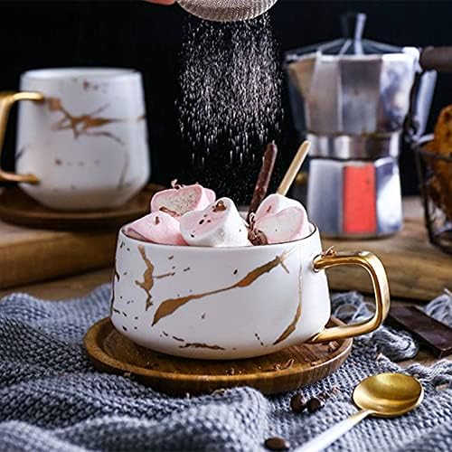 Peohud 2 Pack Ceramic Tea Coffee Cup, 10 OZ Coffee Mug with 304