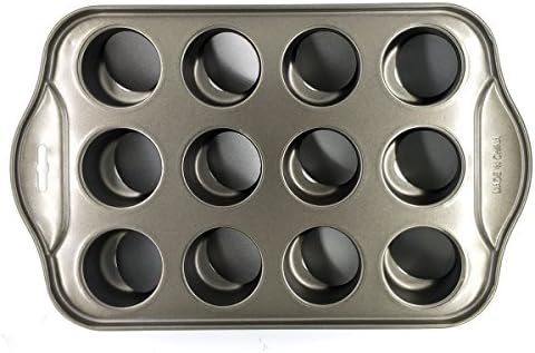 DEVILMAYCARE Removable Bottom Round Mini Muffin Pans 12 Holes