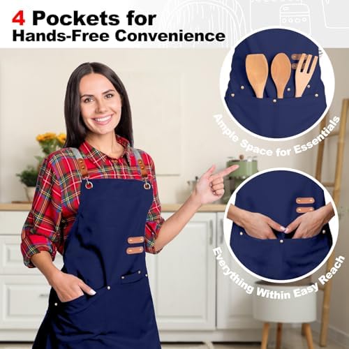 BeLuyi chef apron bib tool apron for man woman cross back straps with