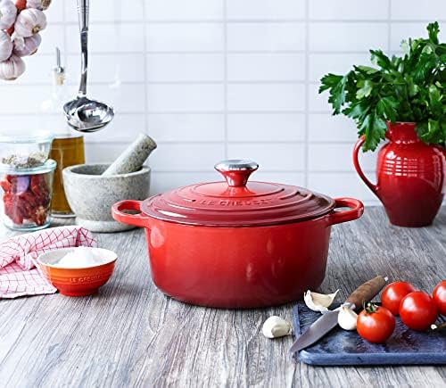 Le Creuset Enameled Cast Iron Round Dutch Oven, 7.25 qt., Cerise