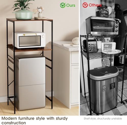 2-Tier Mini Fridge and Microwave Storage Rack
