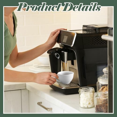 Reallnaive 16 Pcs Porcelain Espresso Cups Set 4.4 oz Stackable Coffee