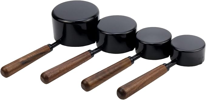Set of 4 Measuring Cups and Spoons Black Measuring Cups - Image 2