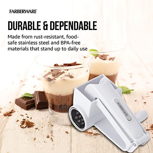 Farberware Pro Rotary Cheese Grater, Stainless Steel Drum