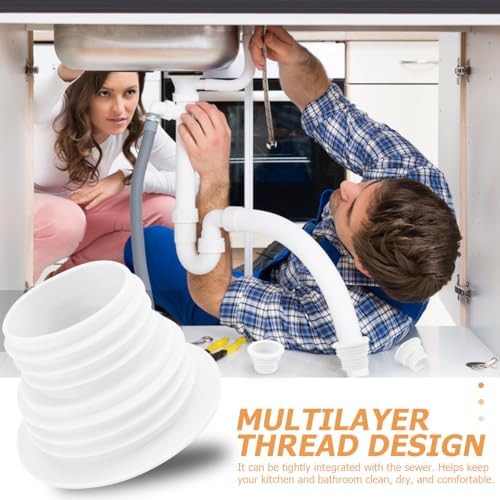 Drain Pipe Seal Hose Silicone Plug Sewer Sealing for Kitchen Bathroom