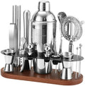 23-Piece Cocktail Shaker Set with Stand, 304 SS, Bartender Kit Gift