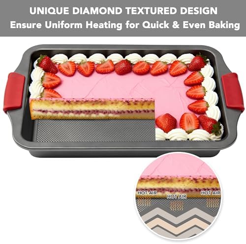 Tiawudi 13" x 9" Cake Pan, 0.8mm Thick Heavy Duty Baking Dish with