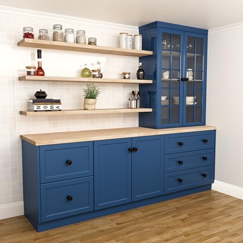 Howizz Wood Butcher Block Shelf 12" x 6ft x 1.5" Inches, Hevea