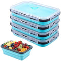 4 Pack 40oz Collapsible Food Storage Containers Marinating Container