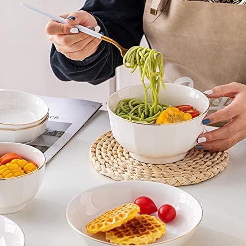 Chicken Salad Bowl Ceramic Bowls, Home Ramen Bowls for Pasta, Berries