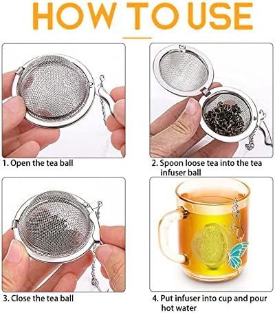 NSTaygate 2pcs Tea Steeper for Loose Tea,Tea Infuser Tea Balls for